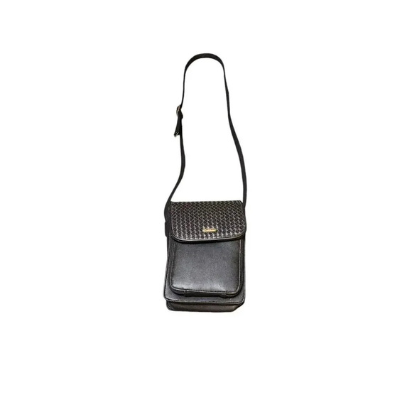 Rosetti Leather Black Crossbody Purse Handbag With Checkbook Cover - Picture 1 of 11